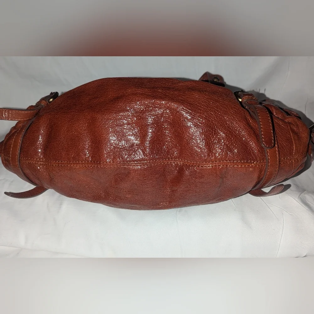 Kooba Whiskey Brown Leather Shoulder Bag.